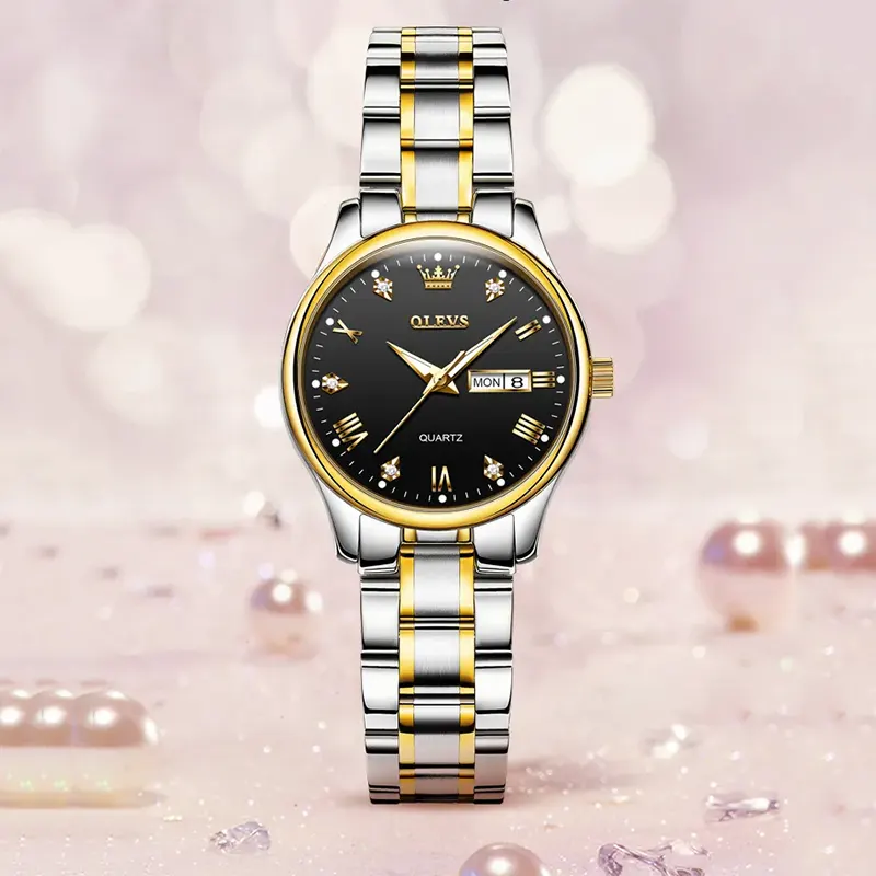 Olevs 5563 – Silver Women's Watch (black dial) - Image 7