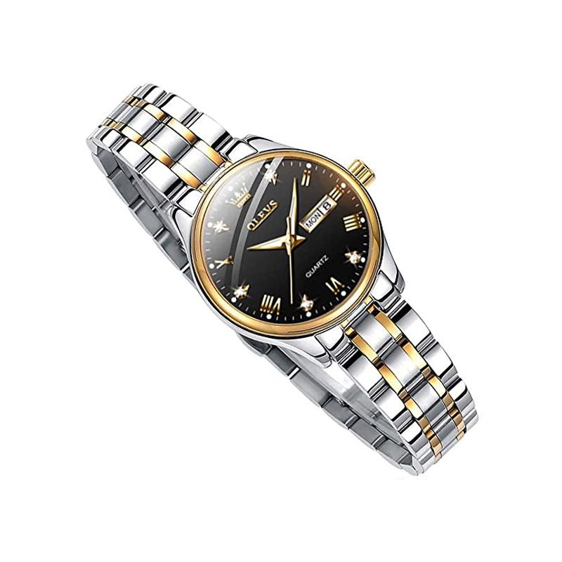 Olevs 5563 – Silver Women's Watch (black dial) - Image 4