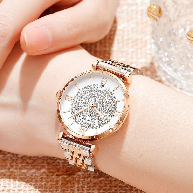 Trsoye Women Ladice CHAIN WATCH (tow tone) - Image 3