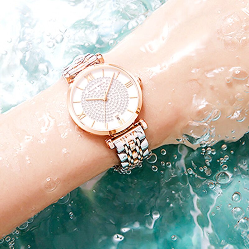 Trsoye Women Ladice CHAIN WATCH (tow tone) - Image 2