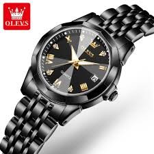 Butterfly Lock OLEVS Watch for Women Black - Image 2