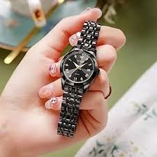 Butterfly Lock OLEVS Watch for Women Black - Image 3