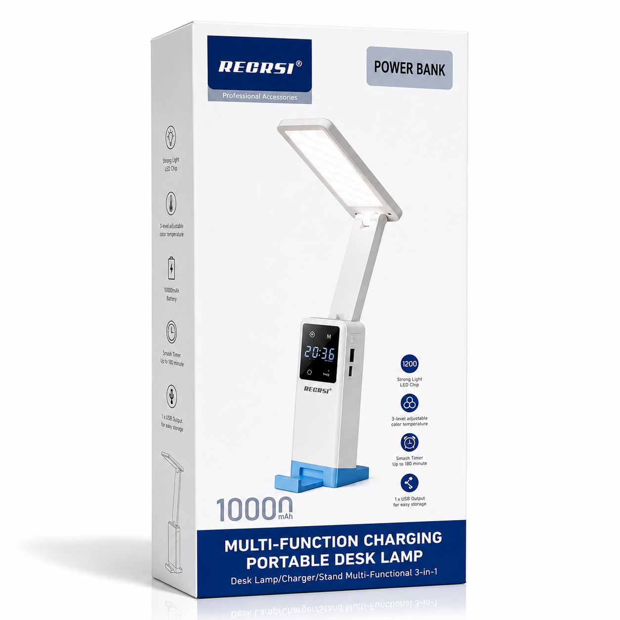 RECRSI 3-in-1 Smart Desk Lamp with 10000mAh Power Bank - Image 5