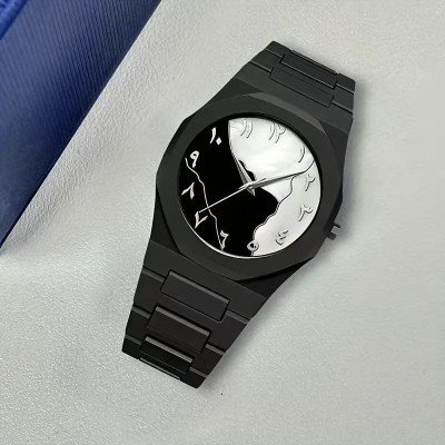 Arabic girls watch Premium Look With Butterfly Lock (Black) - Image 3