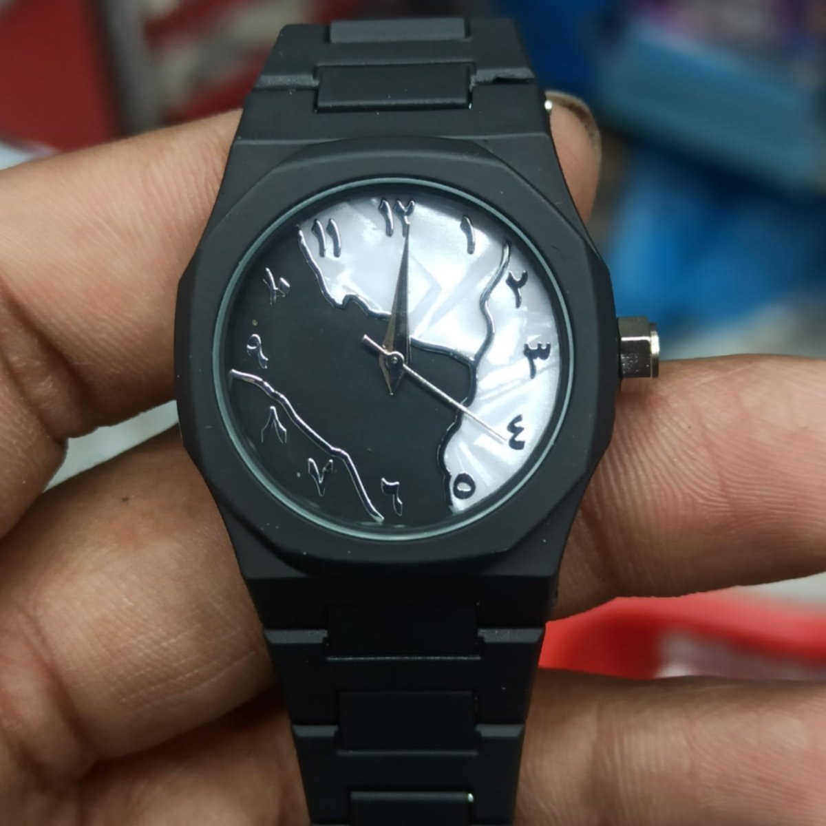 Arabic girls watch Premium Look With Butterfly Lock (Black) - Image 2