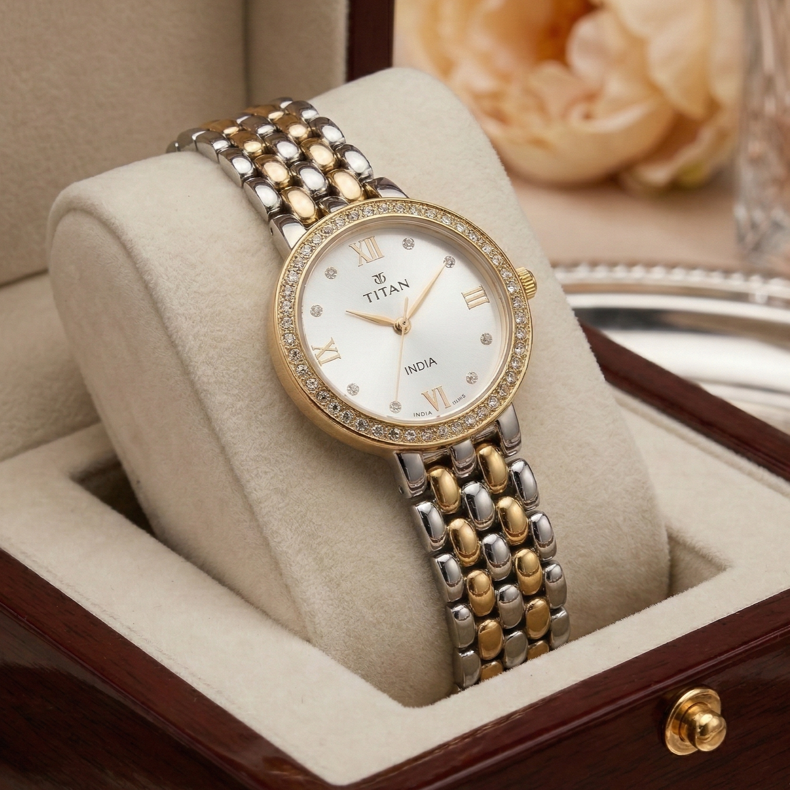 Titan Two-Tone Roman Dial Watch for Women - Image 2