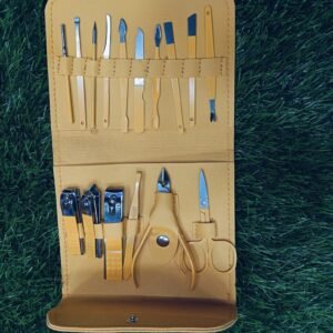 Professional Blue Stainless Steel Nail Clipper Kit & Manicure Set – Multi-Functional Travel Grooming Pedicure Tools for Hand, Foot & Facial Care