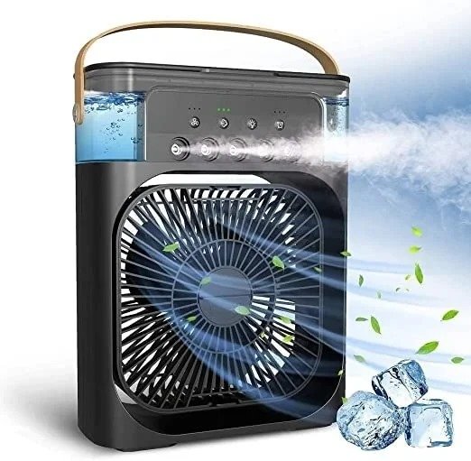 Air Cooling USB Fan with LED Night Light Water Fan - Image 6
