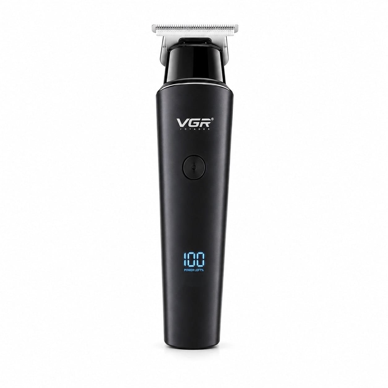 VGR V-937 Professional Cordless Hair & Beard Trimmer for Men – LCD Display, 500 Min Runtime, 2000mAh Battery, Zero Gap Stainless Steel Blade (Black) - Image 2
