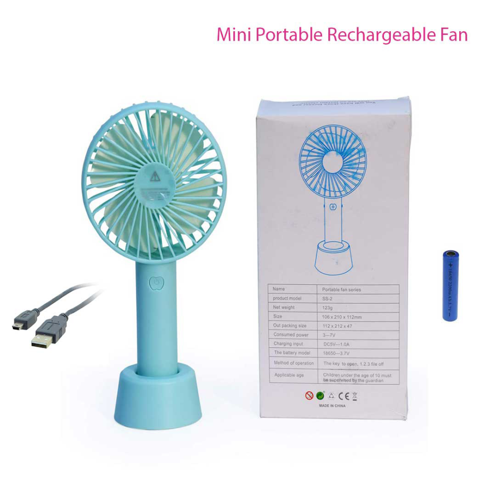 Mini Fan Very Stylish Rechargeable Hand Fan Usb Lithium Battery - Charger Fan - Image 2