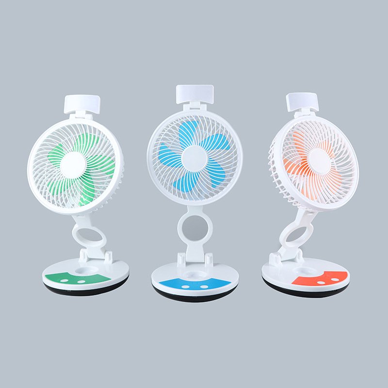 ZT rechargeable folding desktop fan with an integrated LED light - Image 3