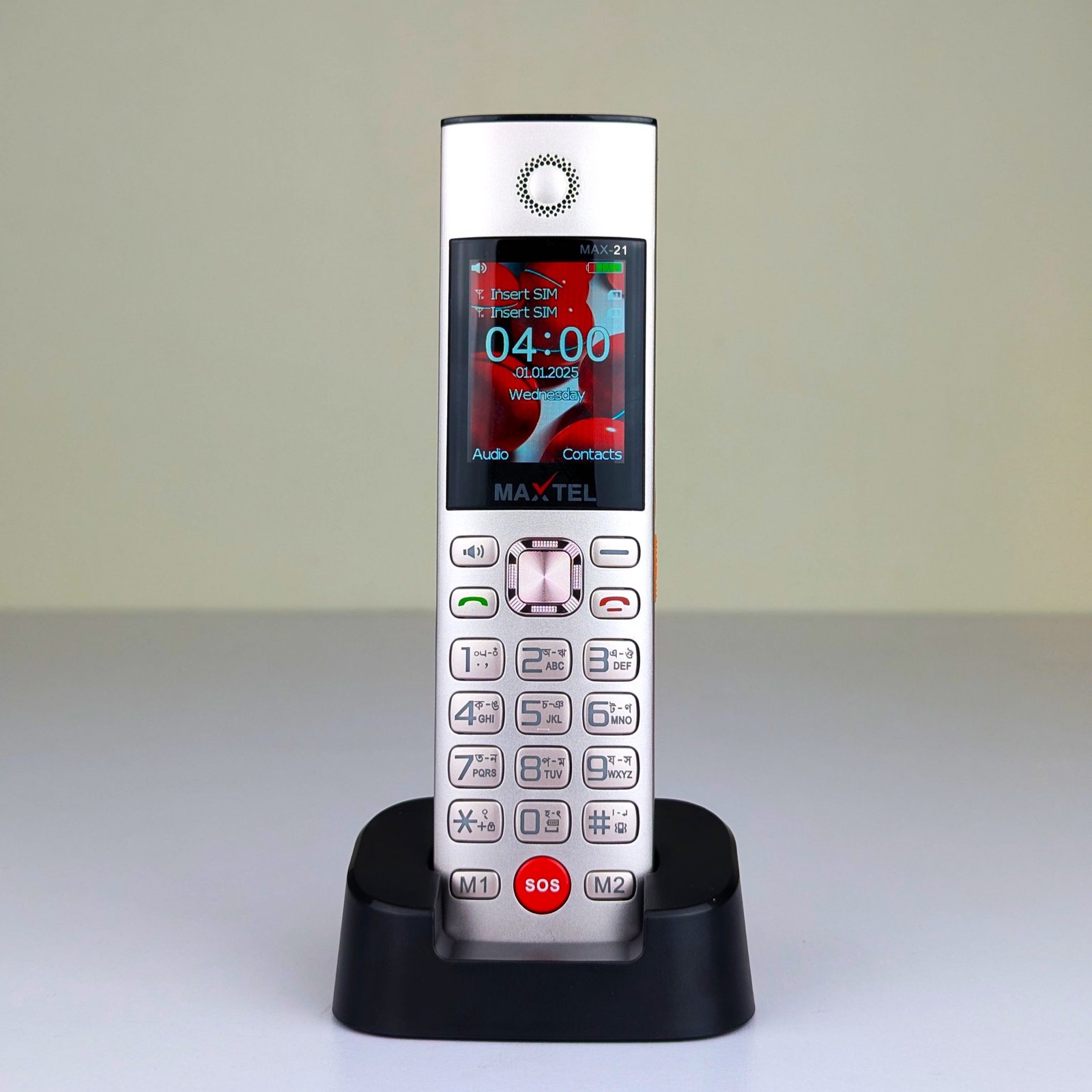 MAXTEL MAX21 Ultra Cordless Phone Dual SIM Black - Image 3