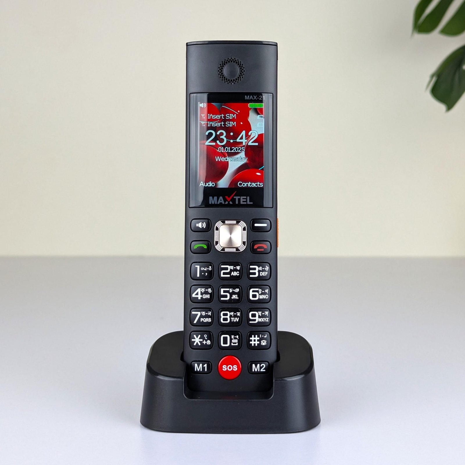 MAXTEL MAX21 Ultra Cordless Phone Dual SIM Black - Image 4