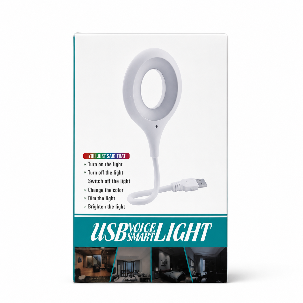 USB Smart Voice Control LED Light - Offline Voice Activated, 360° Flexible Plug & Play Reading Lamp for Laptop, Power Bank & Bedside (No WiFi Needed) - Image 2