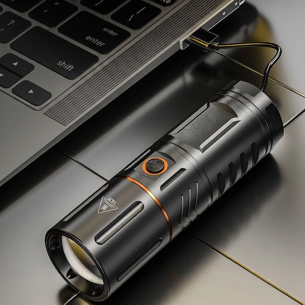 Rechargeable LED Flashlight with Telescopic Zoom & Power Bank Function - Image 4